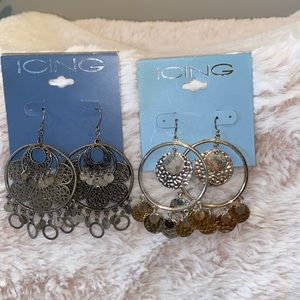 4/$20 Two pairs Dangling earrings never worn